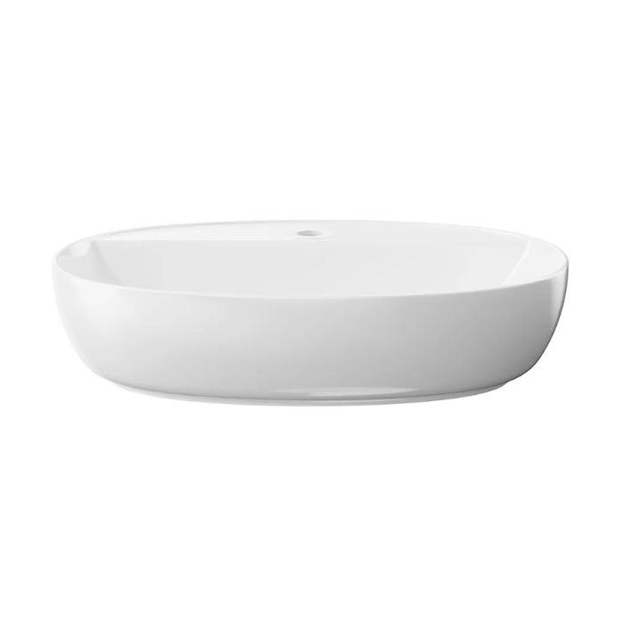Kerama Marazzi Plaza Раковина накладная 60х37см., 1 отв., цвет: белый глянцевый