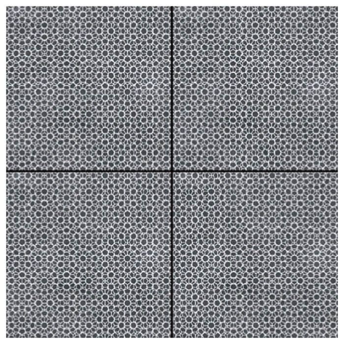 Mutina Azulej Керамогранит 20x20см, универсальный, глазурованный, цвет: renda nero