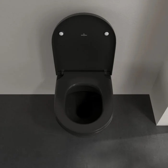 Villeroy&Boch Subway 2.0 Унитаз 37х56х36.5см., подвесной, DirectFlush, CeramicPlus, цвет: Ebony