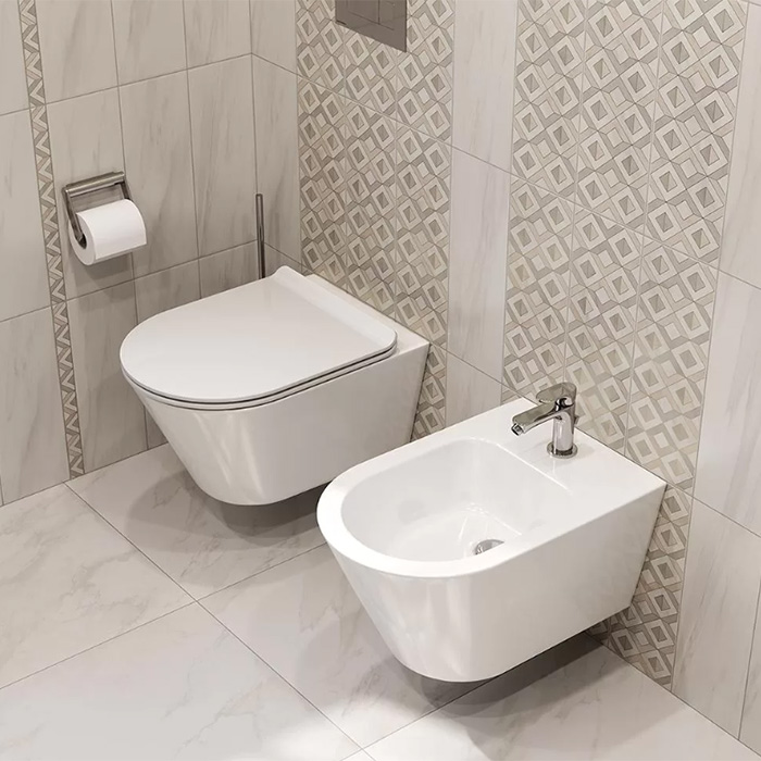 Комплект 6 в 1: унитаз Kerama Marazzi Plaza безободковый, инсталляция, сиденье микролифт, крепление, звукоизоляция, клавиша смыва: черная матовая