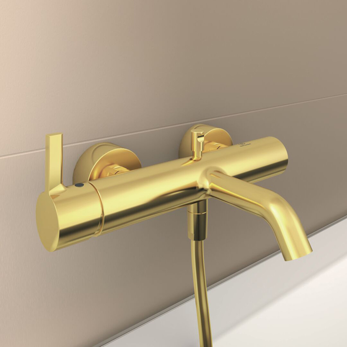 Ideal Standard Joy Смеситель для ванны, настенный, цвет: PVD Brushed Gold (Шлифованное Золото)