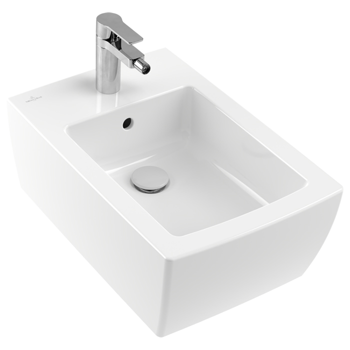 Villeroy&Boch Memento 2.0 Биде подвесное 37.5х56х23см., 1 отв., цвет: альпийский белый
