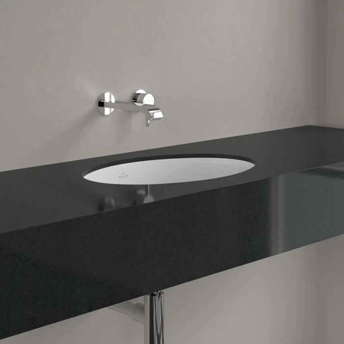 Villeroy&Boch Evana Раковина 50х35х20см., без отв., под столешницу, с переливом, с антигрязевым покрытием CeramicPlus, цвет: альпийский белый
