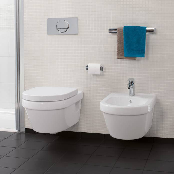 Villeroy&Boch Architectura Унитаз 37x53см., подвесной, безободковый, с гориз. выпуском, цвет: альпийский белый