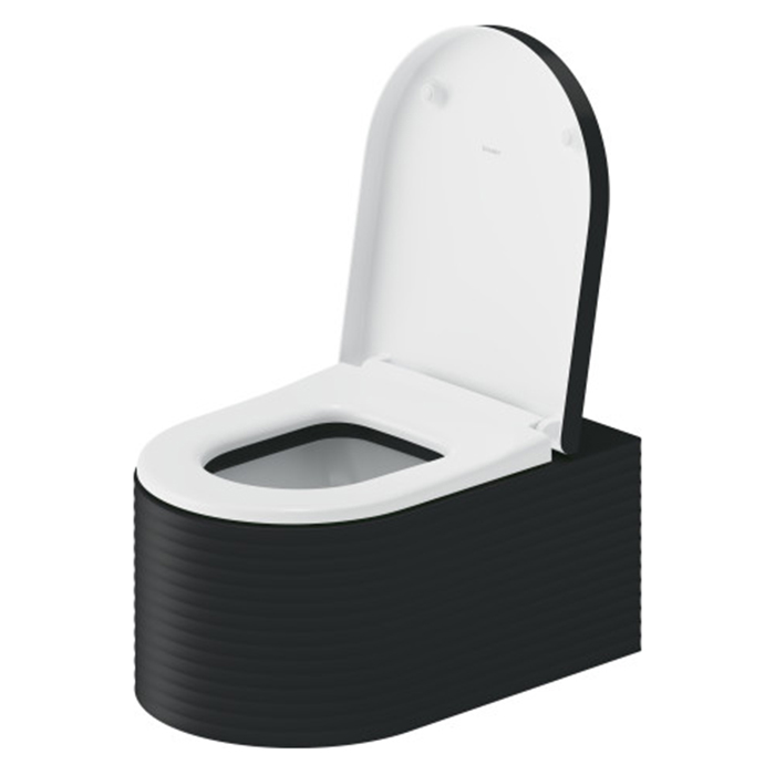 Duravit Millio Унитаз подвесной, 37x57см., декор "Grooves", крепление в компл., цвет: темно-серый матовый
