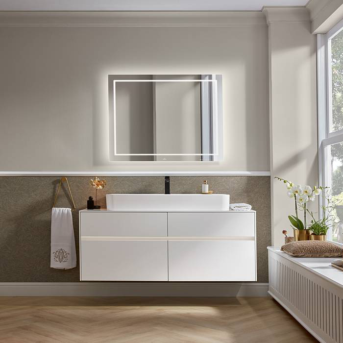 Villeroy&Boch Finion Раковина 100х47 см, 1 отв., с переливом, с антигрязевым покрытием CeramicPlus, цвет: белый