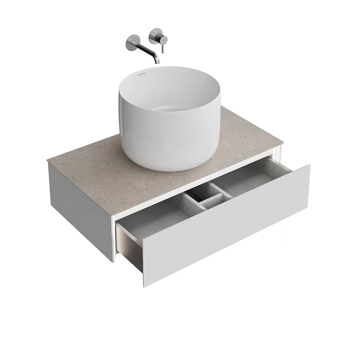 Kerama Marazzi Magica Тумба 88.4х48.5х22см., подвесная, 1 ящик, цвет: утренний серый матовый
