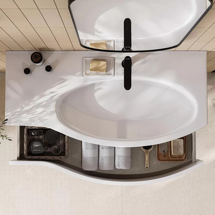 Kerama Marazzi Riva Раковина 100.7х48х15см., накладная, мебельная, с крепежом, правая, 1 отв., с переливом, цвет: белый глянцевый