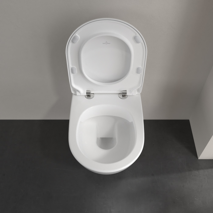Villeroy&Boch Subway 2.0 Унитаз подвесной 37.5x56.5 см, безободковый, с антигрязевым покрытием CeramicPlus, цвет: белый
