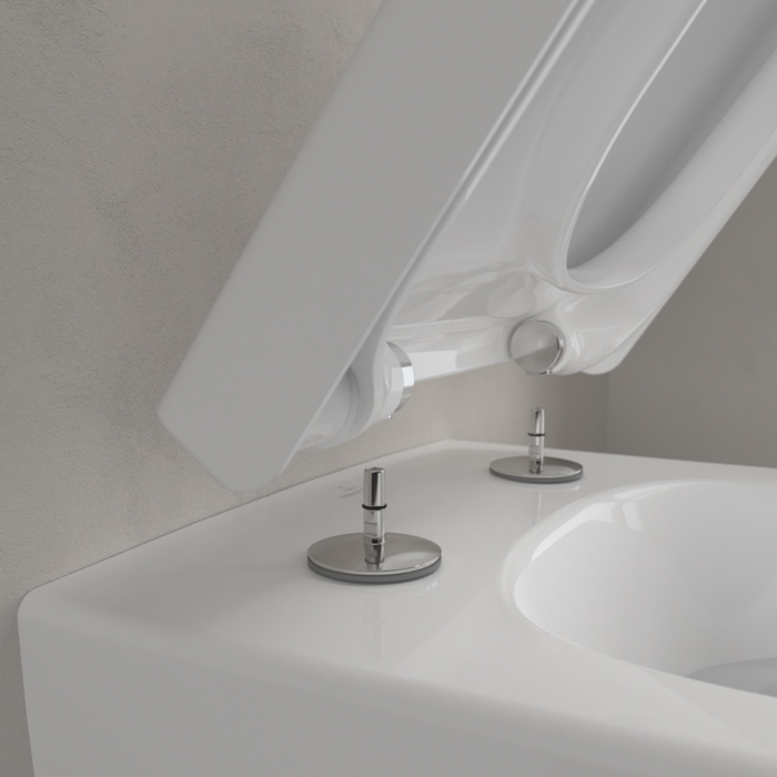 Villeroy&Boch Subway 2.0, Унитаз подвесной, горизонтальный выпуск, 35.5x48см, с антигрязевым покрытием CeramicPlus, цвет: белый