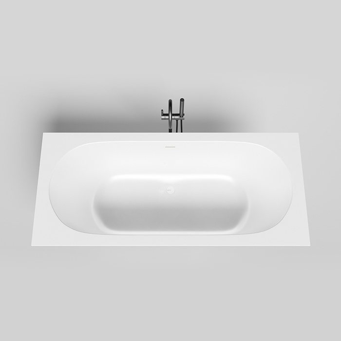 Salini Ornella Axis 180 Kit Встраиваемая ванна 180х80х60см, прямоугольная, материал: S-Sense, донный клапан "Up&Down", слив-перелив, цвет: белый матовый