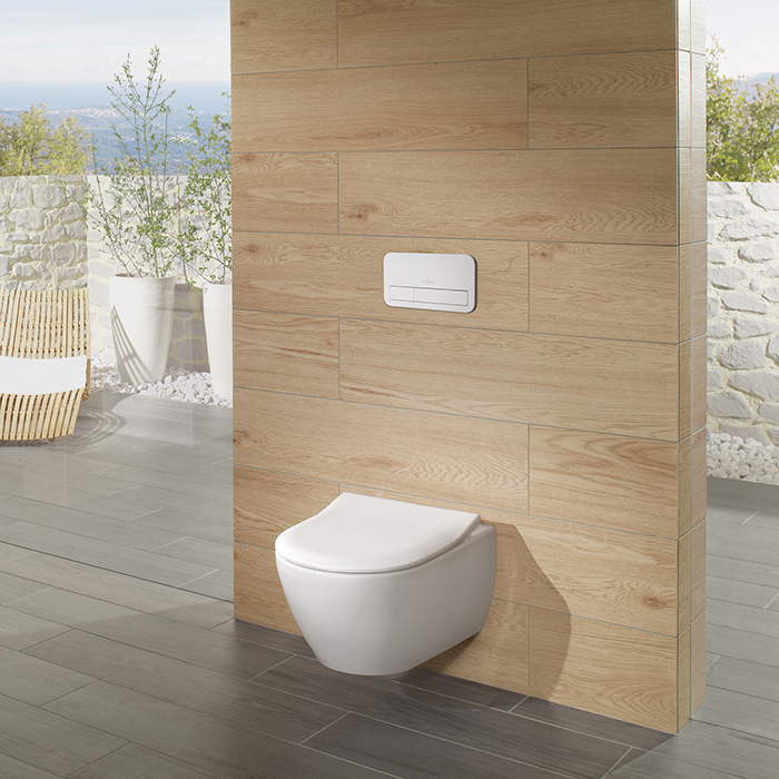 Villeroy&Boch Subway 2.0, Унитаз подвесной, с открытым смывным краем Compact, DirectFlush, ViFresh, горизонтальный выпуск, 37x56см, цвет: белый