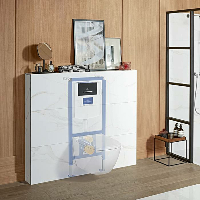 Villeroy&Boch ViConnect Инсталляция для подвесного унитаза 52.5х13.5х112см., нержавеющая сталь, цвет: синий