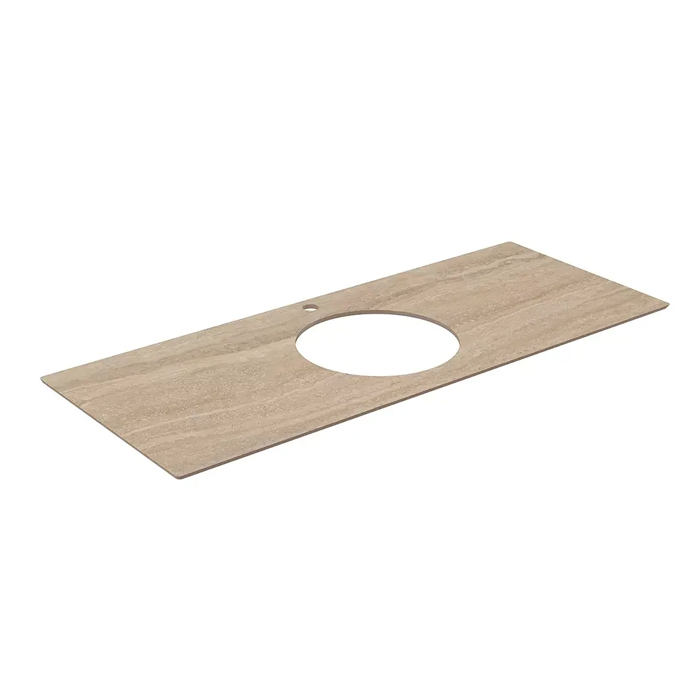 Kerama Marazzi Столешница 120см., из керамогранита, для накладных раковин Риальто, 1 отв., цвет: бежевый натуральный