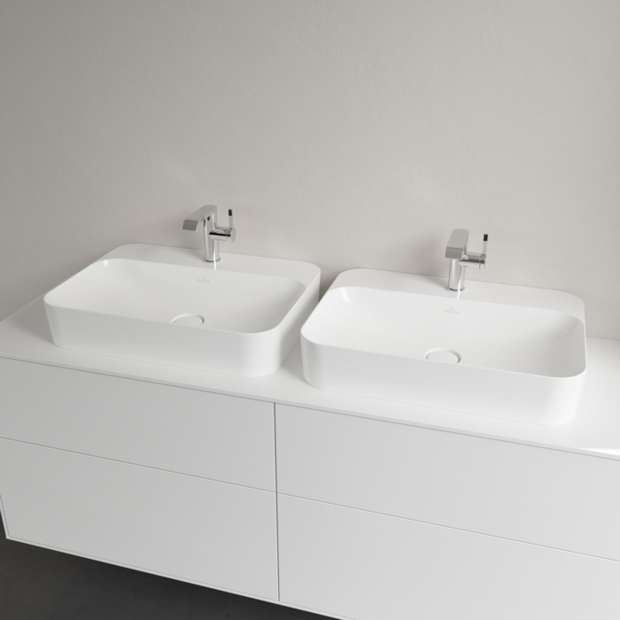 Villeroy&Boch Finion Раковина 60х44.5 см, 1 отв., с переливом, с антигрязевым покрытием CeramicPlus, цвет: белый