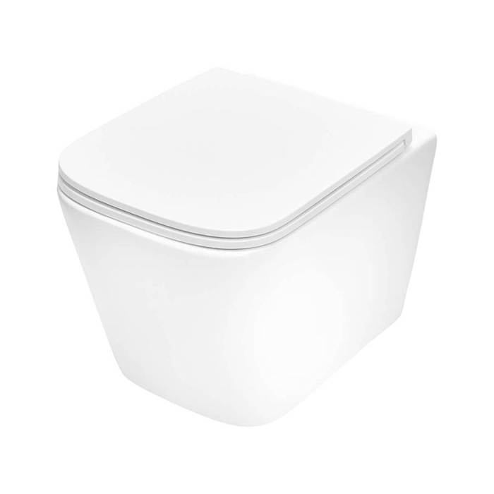 TECEspring R Комплект: унитаз подвесной Regular, безободковый, смыв Torando flush, сиденье Slim с микролифтом и быстрым снятием, цвет: белый