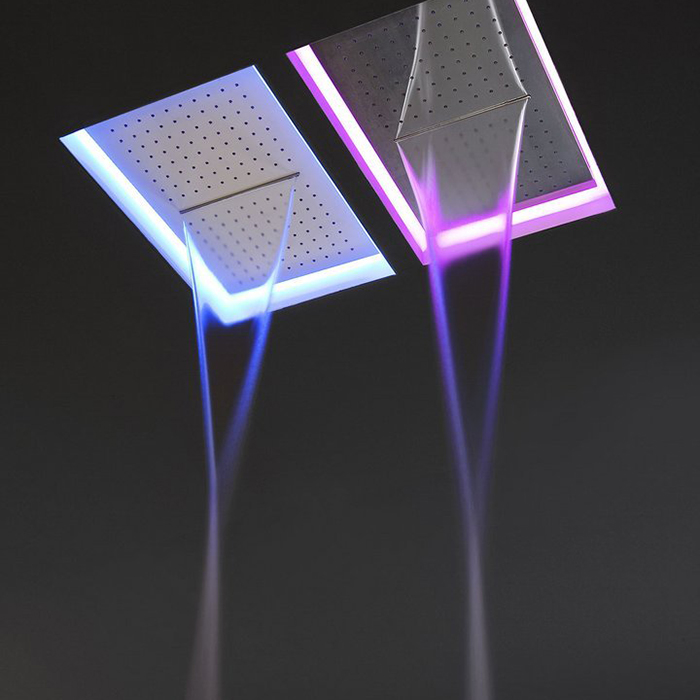 Antonio Lupi Meteo Встраиваемый верхний душ 52x35x11см, с LED подсветкой, цвет: белый