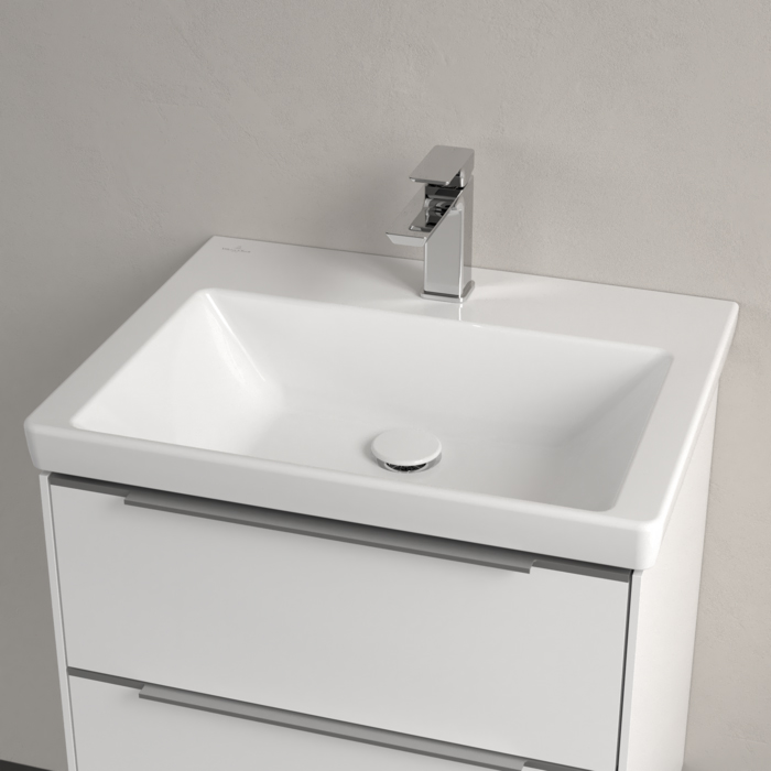 Villeroy&Boch Subway 3.0 Раковина 60х47х16.5см., 1 отв., подвесная, без перелива, цвет: альпийский белый