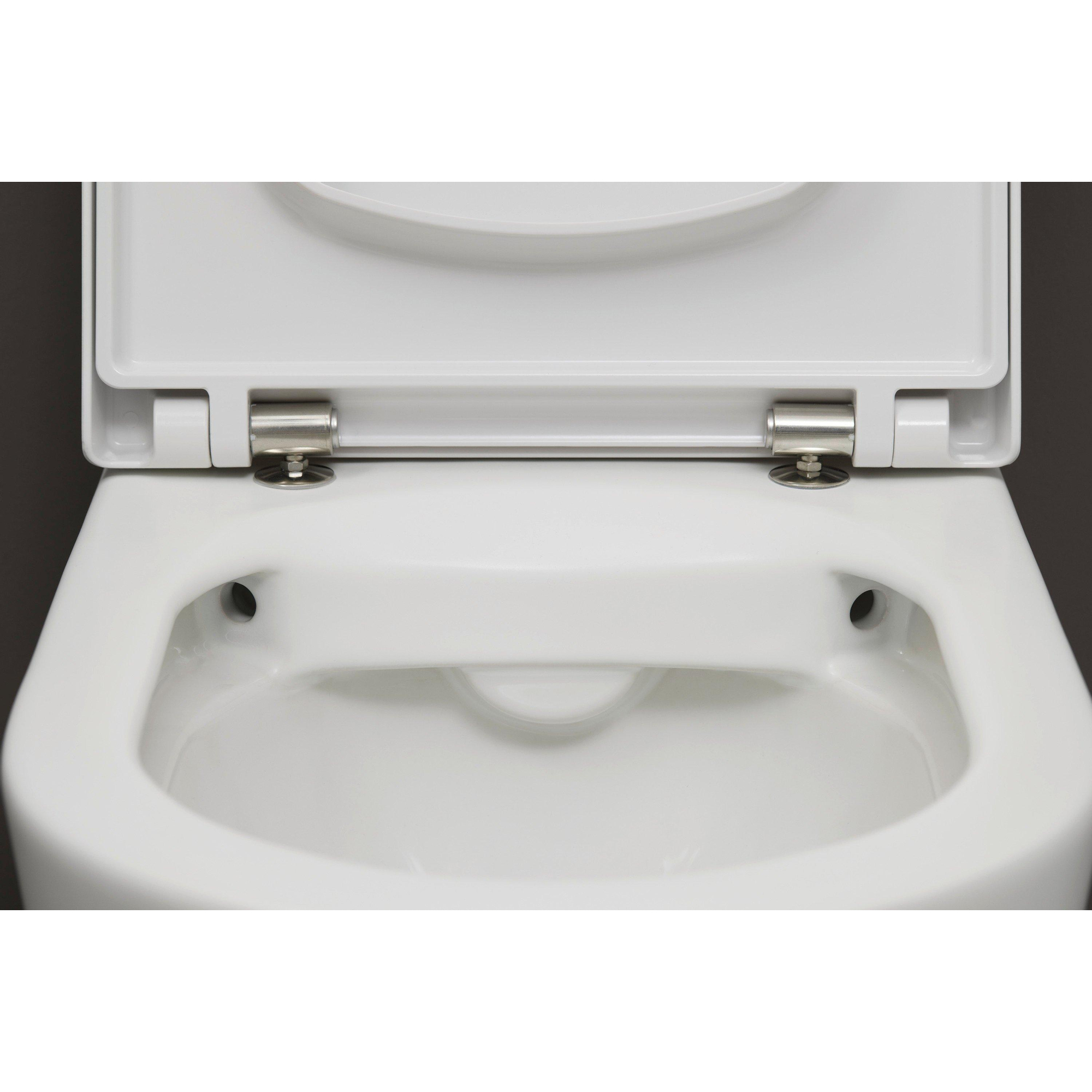 Duravit ME by Starck Комплект: унитаз подвесной Compact Rimless, 37x48см 253009 + сиденье с микролифтом: 002019, цвет: белый
