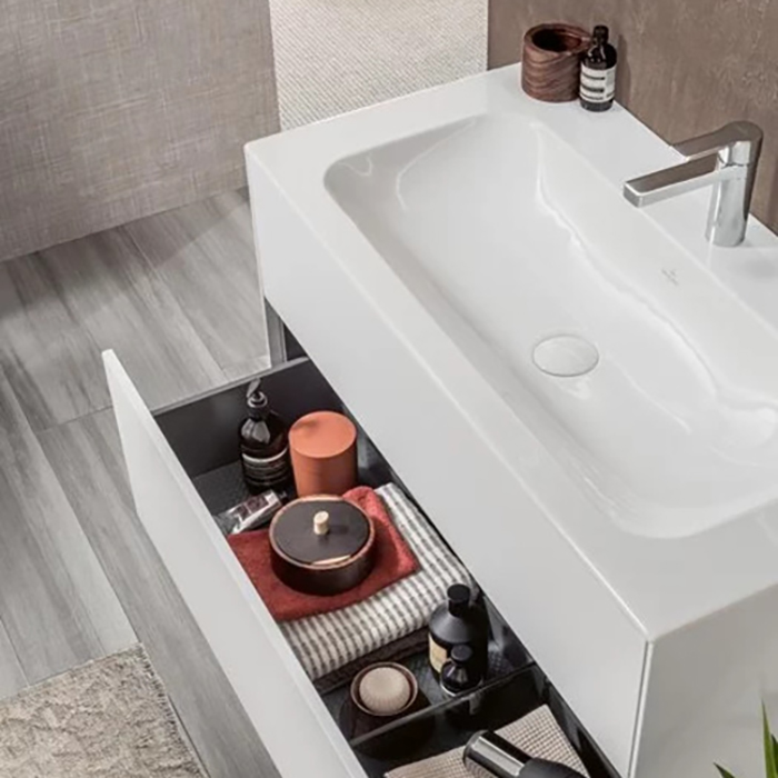 Villeroy Boch Finion Раковина встраиваемая 100х50см., с 1 отв., с антигрязевым покрытием CeramicPlus, цвет: альпийский белый