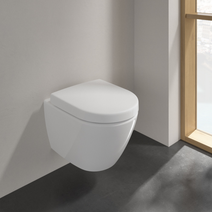 Villeroy&Boch Subway 2.0 Унитаз подвесной, 48х35.5см., Compact, с DirectFlush, с антигрязевым покрытием CeramicPlus, цвет: альпийский белый