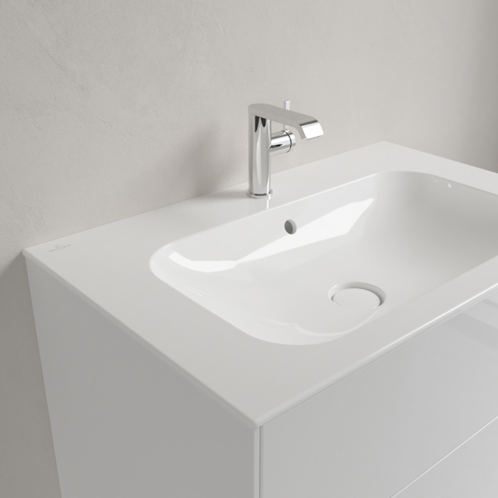 Villeroy&Boch Finion Раковина 80х50 см, 1 отв., с переливом, с антигрязевым покрытием CeramicPlus, цвет: белый