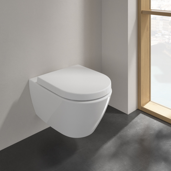 Villeroy&Boch Subway 2.0 Унитаз подвесной 37x56 см, безободковый, с антигрязевым покрытием CeramicPlus, цвет: белый