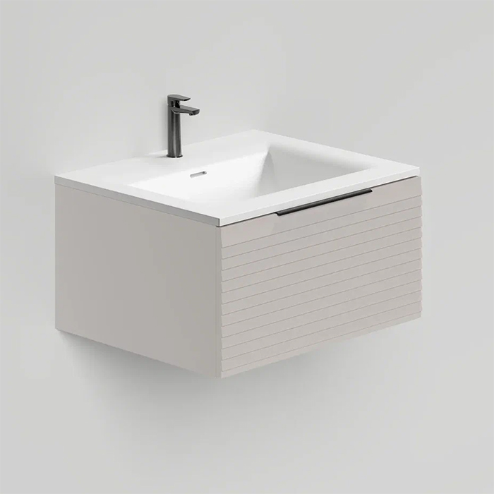 Salini Touch Тумба 60x50x32см., подвесная, с раковиной, 1 ящик, гор. фрез., цвет: Grey
