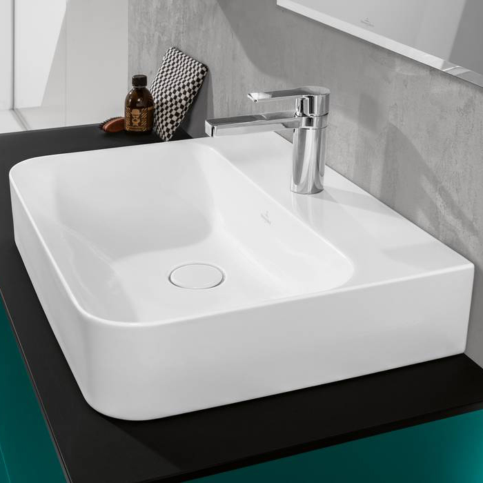 Villeroy&Boch Finion Раковина 60х47 см, 1 отв., с переливом, с антигрязевым покрытием CeramicPlus, цвет: белый