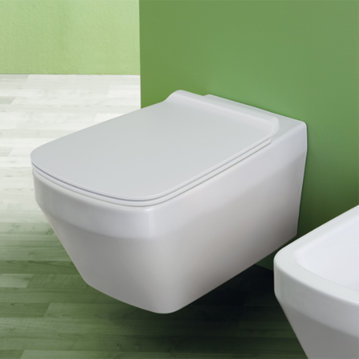 Simas Baden Baden Унитаз подвесной безободковый 56х36см, цвет: белый