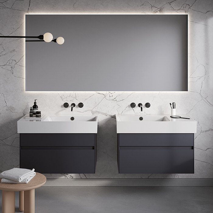 Catalano Premium Раковина 80x47см чаша справа, без отв., цвет: белый глянцевый