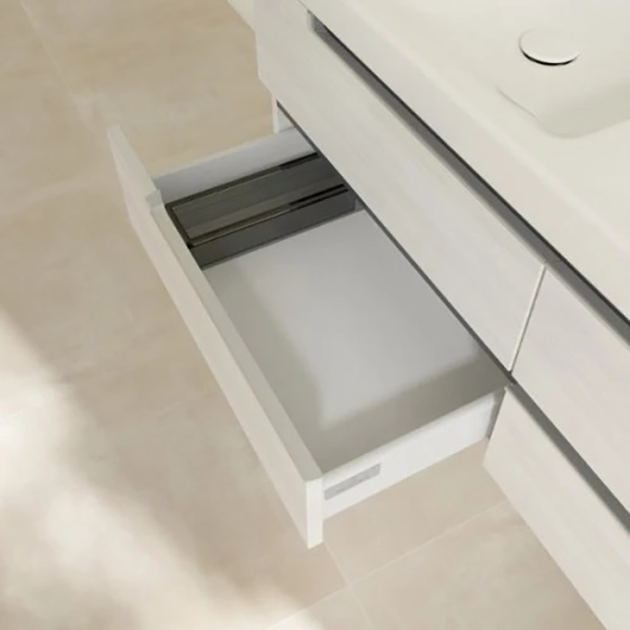 Villeroy&Boch Subway 2.0, Тумба подвесная под двойную раковину, 128.7х42х49см, цвет: белый