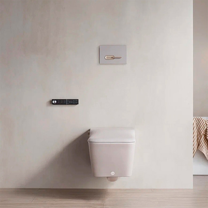 Arrow Glacier Унитаз Smart 41x60см, с функцией биде, подвесной, безободковый, клавиша смыва, цвет: бежевый