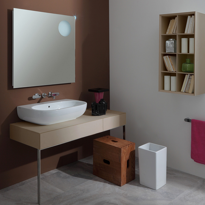 Flaminia Pass Раковина 62x48x19 см, без отв., подвесная, цвет: белый