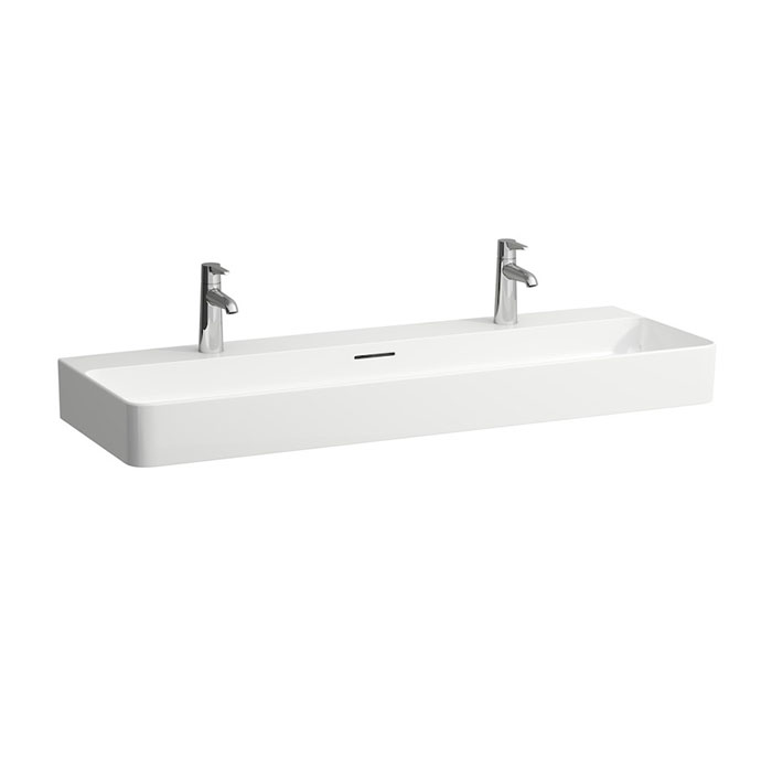 Laufen VAL Раковина 120х42х15.5 см, 2 отв., цвет: белый