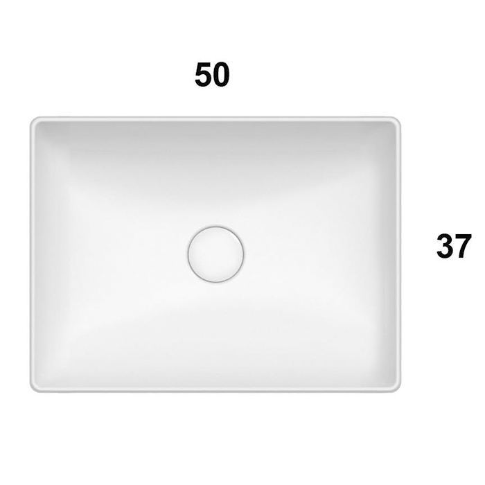 Globo Le Pietre Раковина 50x37x14см., без отв., накладная, с донным клапаном, цвет: белый