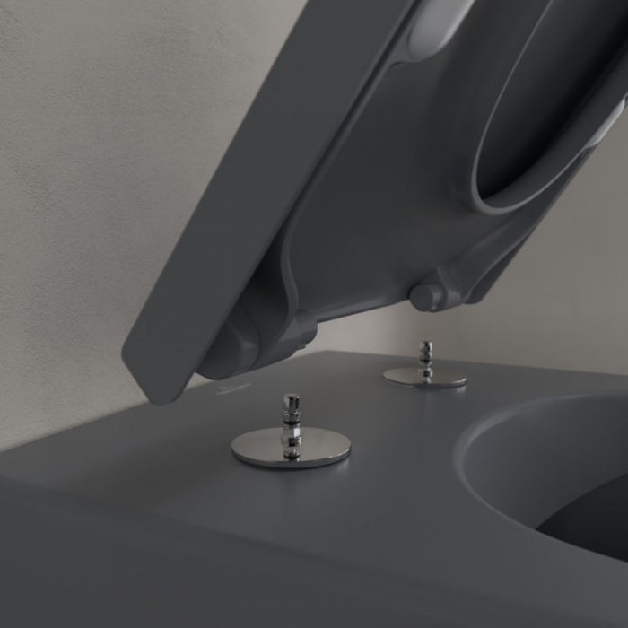 Villeroy&Boch Subway 2.0 Унитаз 37х56х36.5см., подвесной, DirectFlush, CeramicPlus, цвет: Graphite