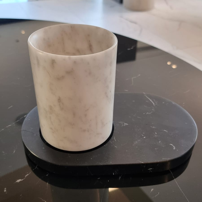 Agape Complementi Стакан настольный d10хh13 см, из натурального мрамора, цвет: bianco di Carrara