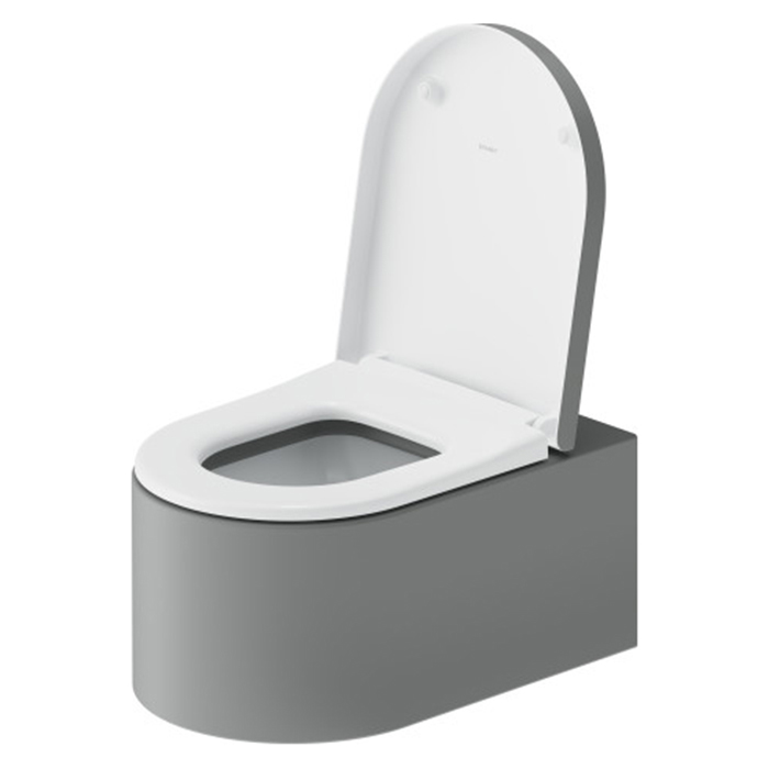 Duravit Millio Унитаз подвесной, 37x57см., декор "Smooth", крепление в компл., цвет: светло-серый матовый