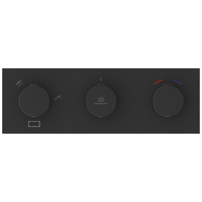 Ideal Standard Ceratherm C100 Смеситель для душа, встраиваемый, термостатический, на 3 выхода, цвет: Черный матовый