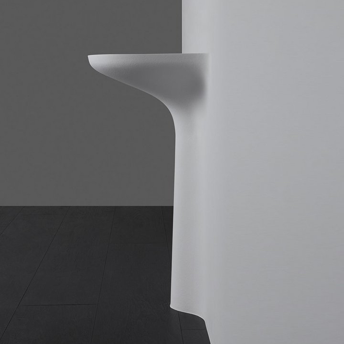 Antonio Lupi Calice Раковина 48x90 см, без отв., с LED подсветкой, цвет: белый