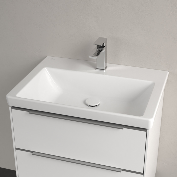 Villeroy&Boch Subway 3.0 Раковина 65х47х16.5см., 1 отв., подвесная, без перелива, цвет: альпийский белый