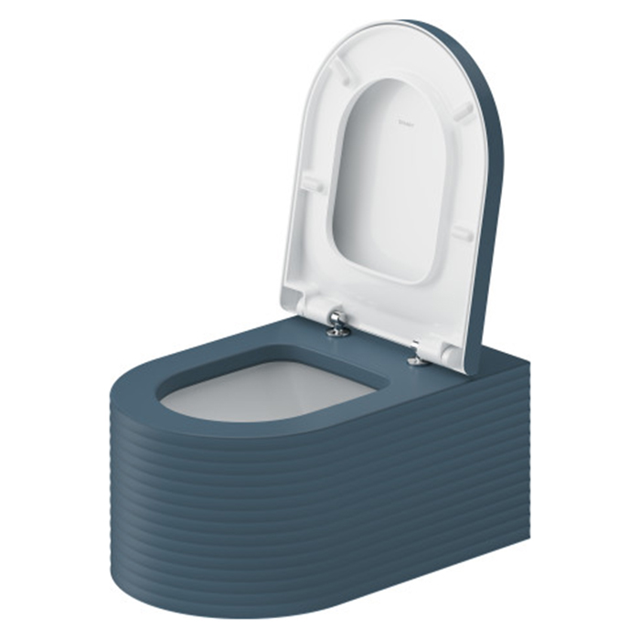 Duravit Millio Унитаз подвесной, 37x57см., декор "Grooves", крепление в компл., цвет: синий матовый