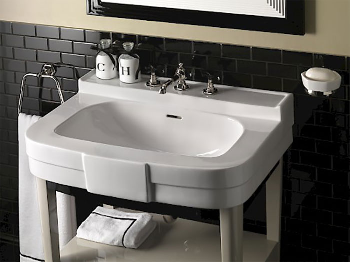 Devon&Devon Bogart Консоль 70x54см., напольная, с раковиной, 3 отв., цвет: pure white