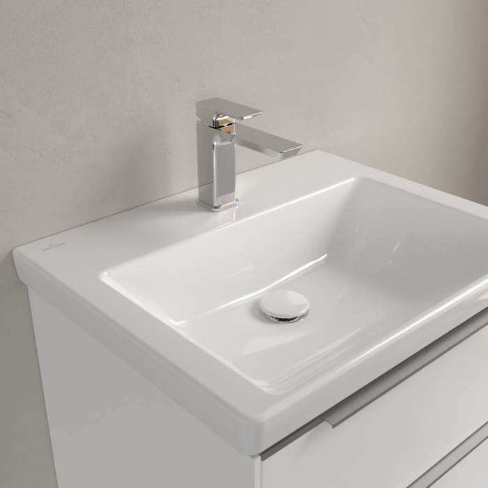 Villeroy&Boch Subway 3.0 Раковина 60х47х16.5см., 1 отв., подвесная, без перелива, цвет: альпийский белый