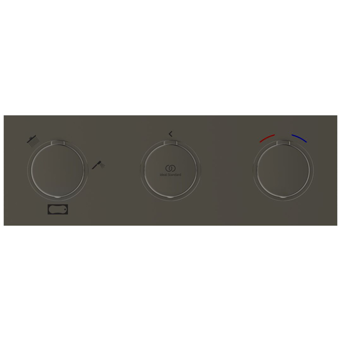 Ideal Standard Ceratherm C100 Смеситель для душа, встраиваемый, термостатический, на 3 выхода, цвет: PVD Magnetic Grey