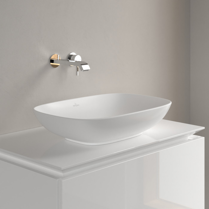 Villeroy&Boch Loop&Friends Раковина 38х56х12см., накладная, без отв., без перелива, цвет: альпийский белый