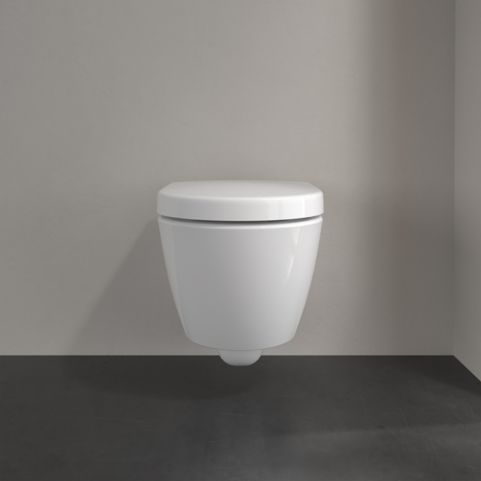 Villeroy&Boch Subway 2.0, Унитаз подвесной, горизонтальный выпуск, 35.5x48см, с антигрязевым покрытием CeramicPlus, цвет: белый