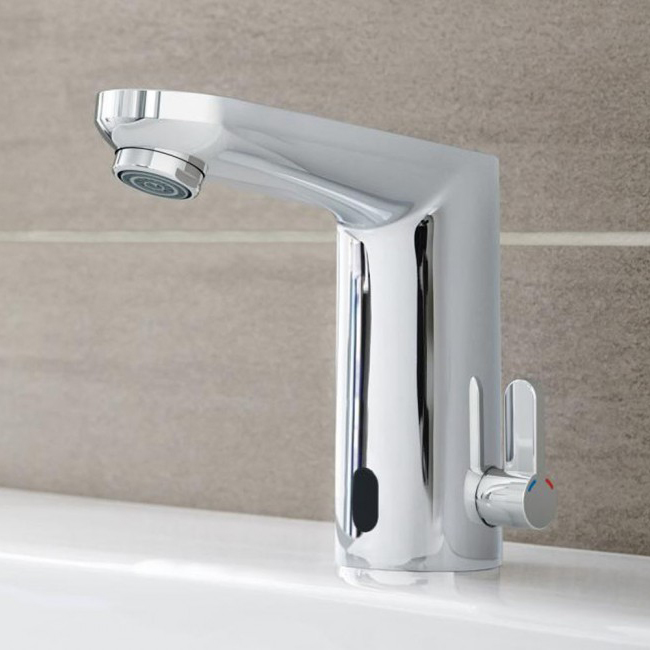 Grohe Eurosmart Cosmopolitan E Смеситель для раковины, 1 отв., излив 107 мм, ИК, со смеш, 6V, цвет: хром