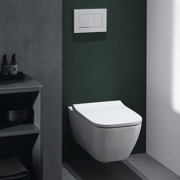 Geberit Smyle Крышка-сиденье для унитаза, с микролифтом, цвет: белый